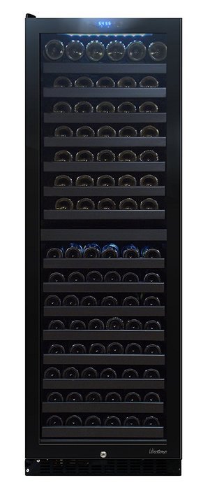 Vinotemp 142-Bottle Dual-Zone Touch Screen Wine Cooler, Left Hinge