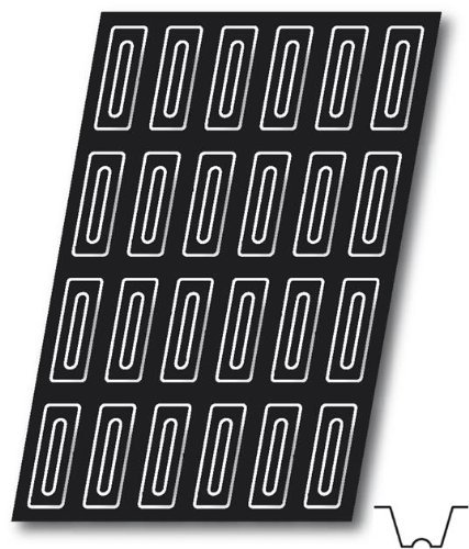 Flexipan, Ingot with Indent, 3.04 Oz, 120mm x 40mm 25mm Deep (4-3/4" x 1-9/16" x 1" Deep), 24 Cavities