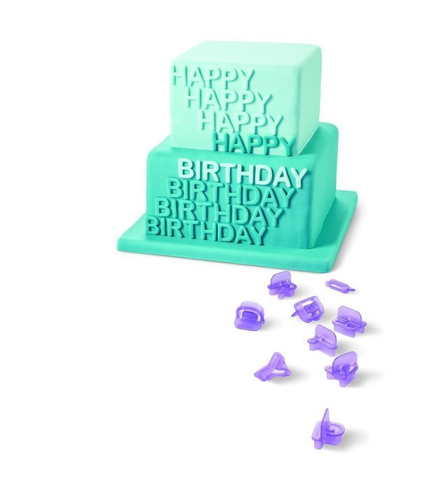 Palker Sky 40-Piece Fondant Alphabet Number Cutouts,Cake decorating tools N2