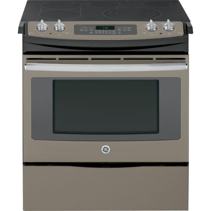 GE JS750EFES 30" Slate Electric Slide-In Smoothtop Range - Convection