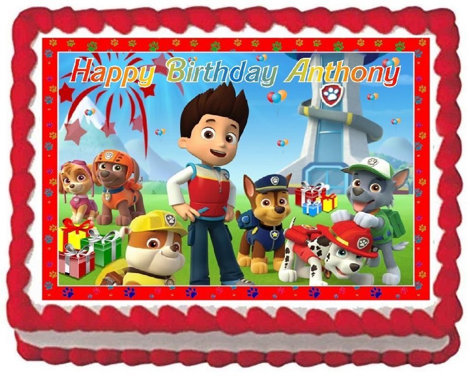 Paw Patrol #2 Edible Frosting Sheet Cake Topper - 1/4 Sheet