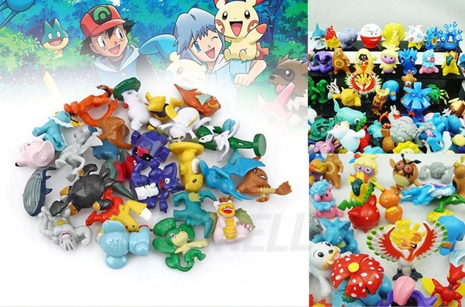 Pokemon Action Figure 1" ,Anime Action Figure Cupcake Toppers ,Pikachu Guarantee, ( Set of 24 PCs Random Lot . ) N2
