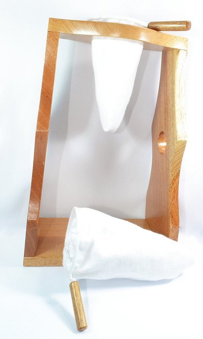 Ticoland Chorreador,Costa Rica Handmade Wooden Stand Coffee Maker,Included:1 Large+1 Medium Reusable Cloth Filters... N5