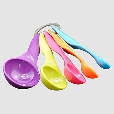 Sher 5PCS Colorful Measuring Spoon Baking Tools Cake Tools 12x6x1cm N2