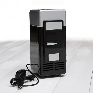 Bheema Mini USB LED PC Fridge Refrigerator Drink Cans Food Cooler Warmer ES9P - Red