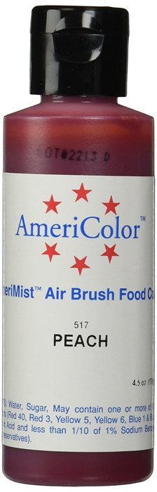 AMERIMIST PEACH AIRBRUSH COLOR 4.5 OZ Cake Decorating Color