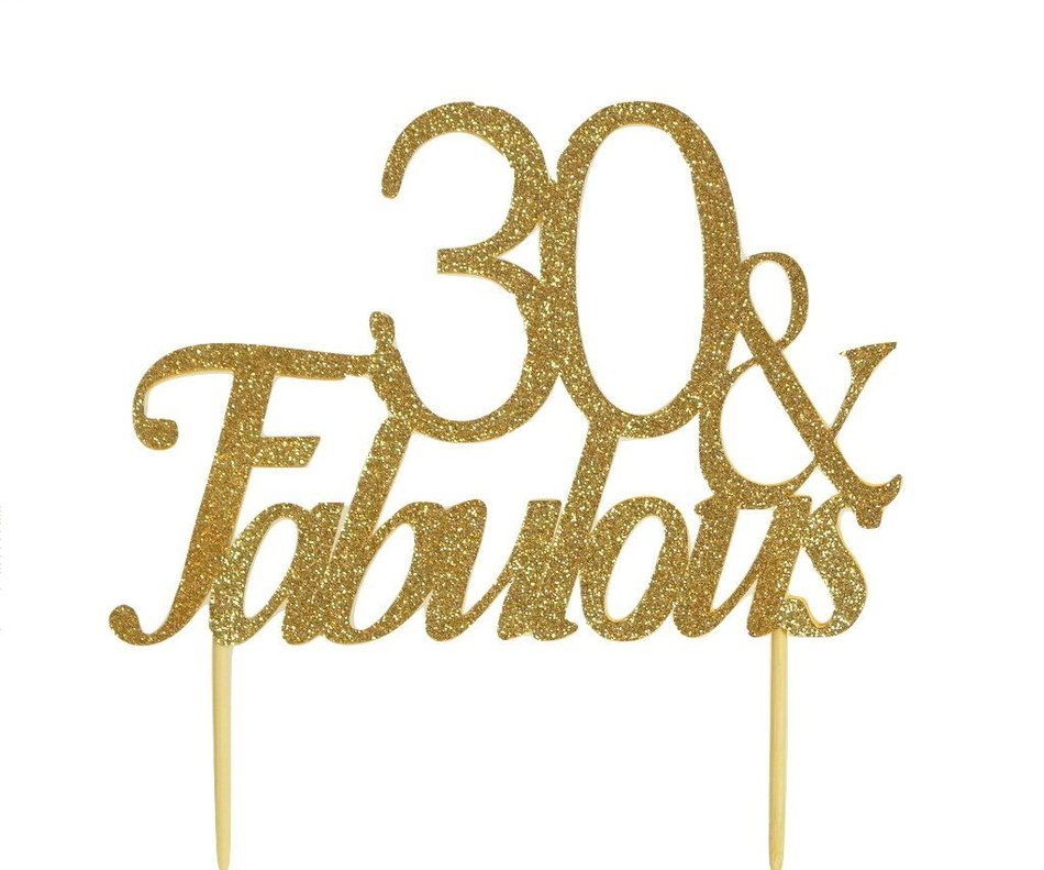Gold 30 & Fabulous Cake Topper N2