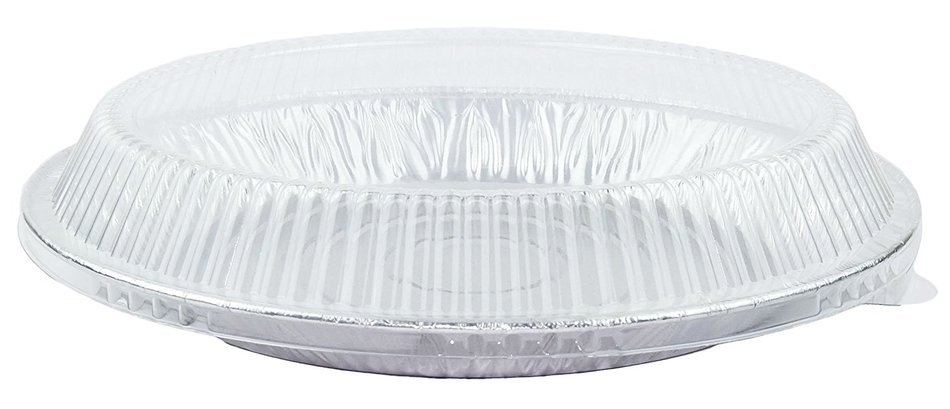 Durable Foil Pans 8 1/8" For Foods Pizza Plate Baking Dish With Lids 10 Sets. N2