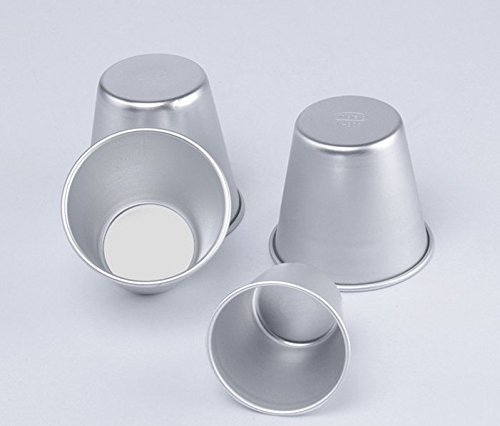 Astra shop Set of 6 Mini Nonstick Individual Anodized Aluminum Molds/ Chocolate Molten Pans/ Pudding Cups/ Raspberry... N4