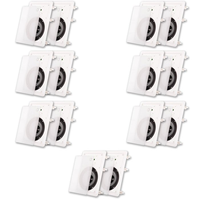 Acoustic Audio CS-IW620 In Wall 6.5" Speaker 7 Pair Pack 2 Way Home Theater 3500 Watt CS-IW620-7PR