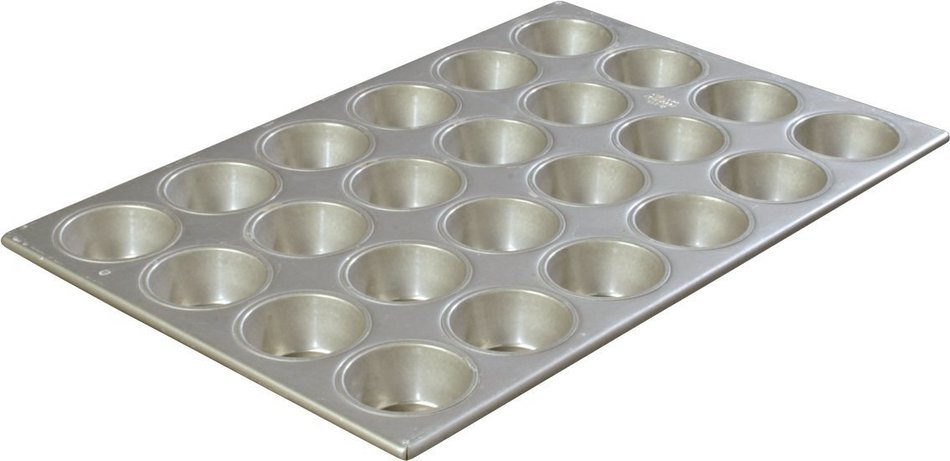 Carlisle 601840 Steeluminum 24 Cup Heavy Duty Cupcake Pan, 20.63" Length x 14.12" Width, 3.5-oz Capacity (Case...