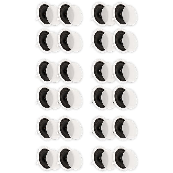 Theater Solutions 8 Inch In Ceiling Speakers Home Theater 4800 Watts 12 Pair Pack 12CS8C