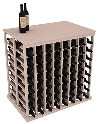 Wine Racks America Ponderosa Pine Double Deep Tasting Table + Solid Top. 13 Stains to Choose From! N13