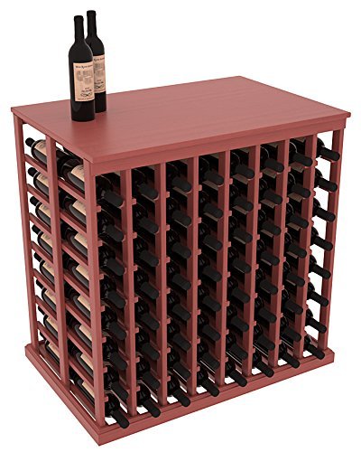 Wine Racks America Ponderosa Pine Double Deep Tasting Table + Solid Top. 13 Stains to Choose From! N14