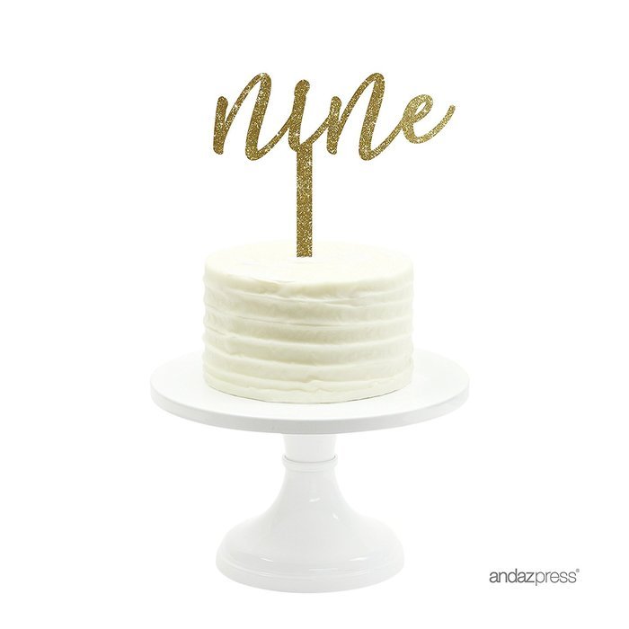 Andaz Press 5th Birthday and Anniversary Acrylic Cake Toppers, Pink Glitter, Number 5, 1-Pack N40