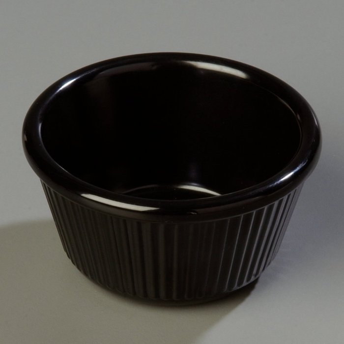Carlisle S28703 Melamine Fluted Ramekin, 4 oz Capacity, 1.78" Height, Black (Case of 48) N3