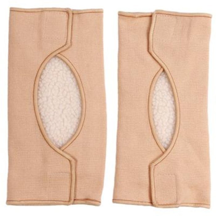 GU Angqi 1Pair New Winter Warm Outdoor Fleece Velcro Self-adhesion Knee Protective Pads
