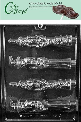 Cybrtrayd H161 Halloween Chocolate Candy Mold, Scary Witch Pretzel Pop