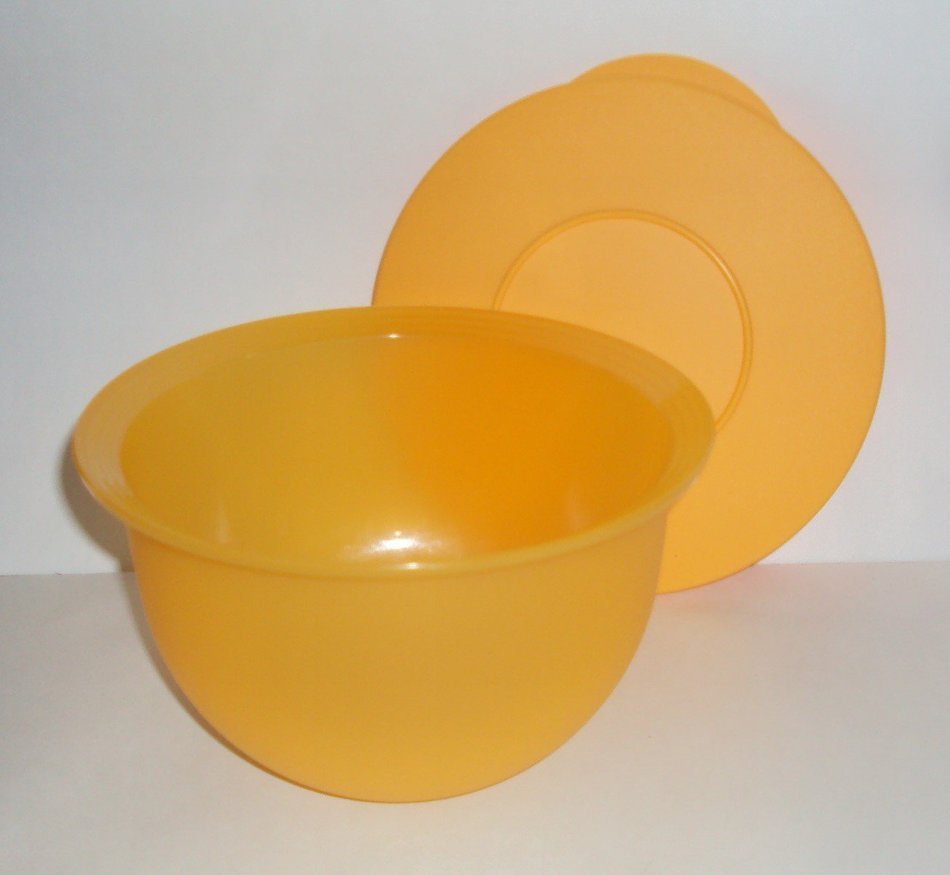 Tupperware Classic Impressions Nesting Mixing Bowls Salad Bowl Set Red Orange N4