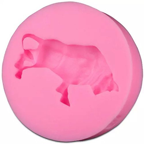 Topnew-Candy Cavity Silicone Chocolate Mold Candy and Gummy Moulds Bull H2196 N6