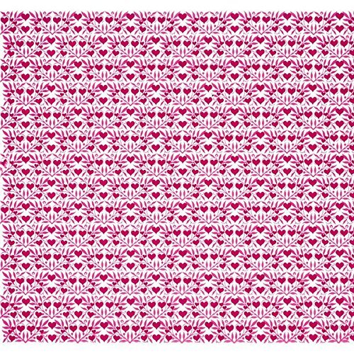 Hearts and Vines Pink & Raspberry Cocoa Butter Chocolate Transfer Sheet by GSA