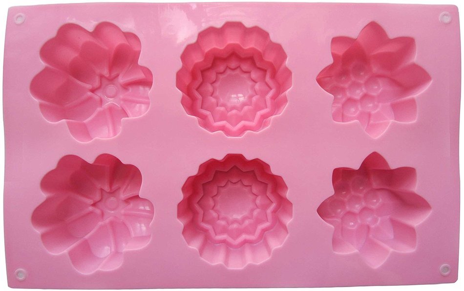 LeBeila 6 Cavities Big Flower Silicone Non Stick Cake Baking Mold Cake Pan Muffin Cups Handmade Soap Moulds Biscuit...