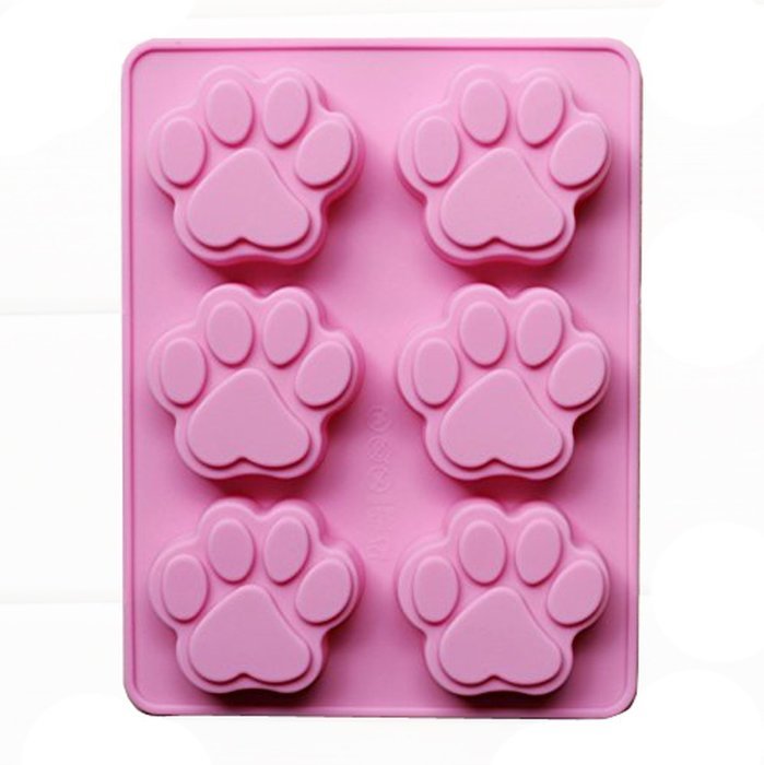 Cy3Lf 6 Cavity Paw Baking Silicone Mold Cake Mold Cookie Mold Pudding ...