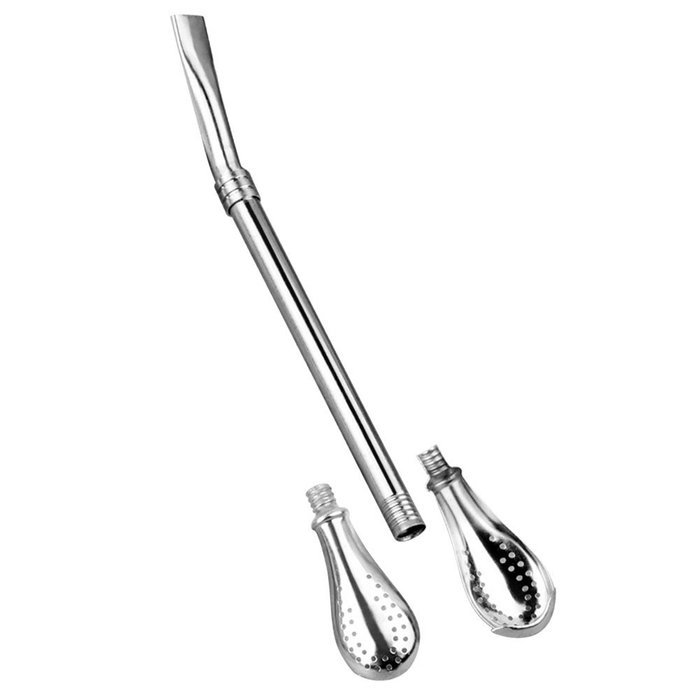 GFDesign Yerba Mate Bombilla Gourd Drinking Filter Straws Stirrer Food-Grade 18/8 Stainless Steel - Set of 2 with... N22