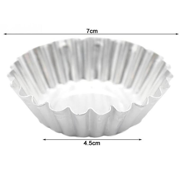 Okubox BT27 10Pcs Silver Aluminum Cupcake Egg Tart Mold Cookie Pudding Mould Makers Kitchen Accessories Baking...
