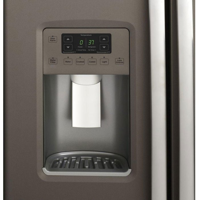 GE GZS22DMJES 21.9 Cu. Ft. Slate Counter Depth Side-by-Side Refrigerator