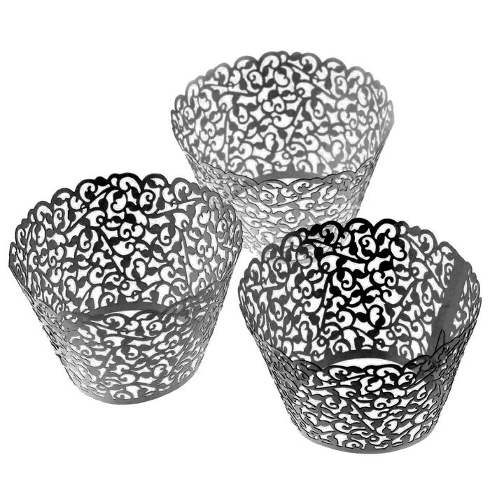 LEFV&trade; 24pcs Cupcake Wrapper Filigree Little Vine Lace Laser Cut Liner Baking Cup Muffin Case Trays Wraps Wedding... N20
