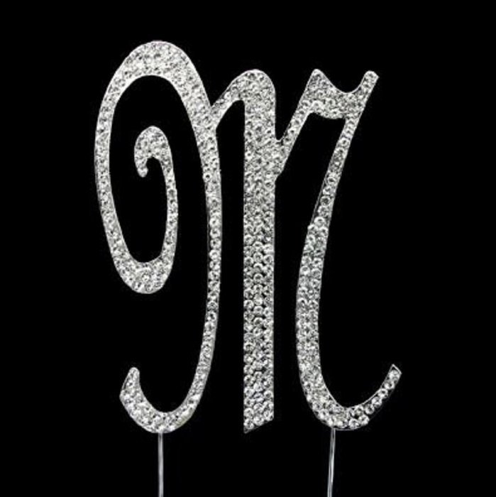 21 Silver Rhinestone Crystal Cake Topper Silver, Gold Numbers, Letters, Bling Love, Wedding, Birthday, Anniversary... N13