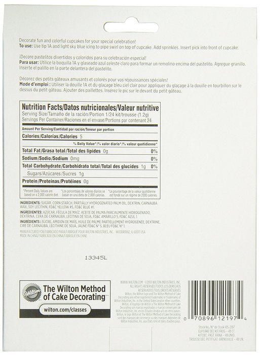 Wilton 415-2197 48 Count Frog Cupcake Decorating Kit N3