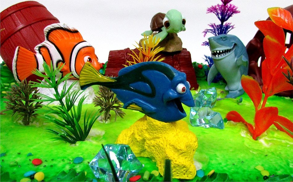 FINDING DORY 20 Piece Birthday CAKE Topper Set, Featuring Dory, Nemo and Friends, Decorative Themed Accessories...
