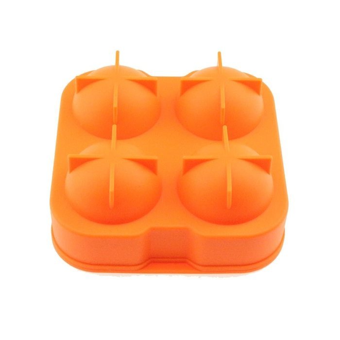 MAXGOODS Popular Silicone Round Ice Balls Freeze Maker Tray Four Large Sphere Molds Cube Mould N5