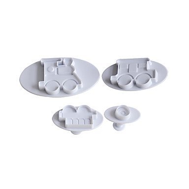 Y&XL&H 4 Pcs Vehicles Cookie Cutter Cupcake Pastry DIY Decorating Tools N3