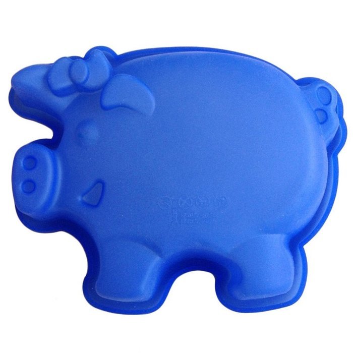 FLY 2Pcs Pig Shape Non-Stick Silicone Cake Mold Fondant Sugarpaste Baking Mold