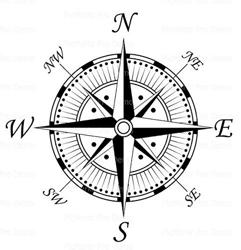 1/4 Sheet - Old Compass Birthday - Edible Cake/Cupcake Party Topper!!!