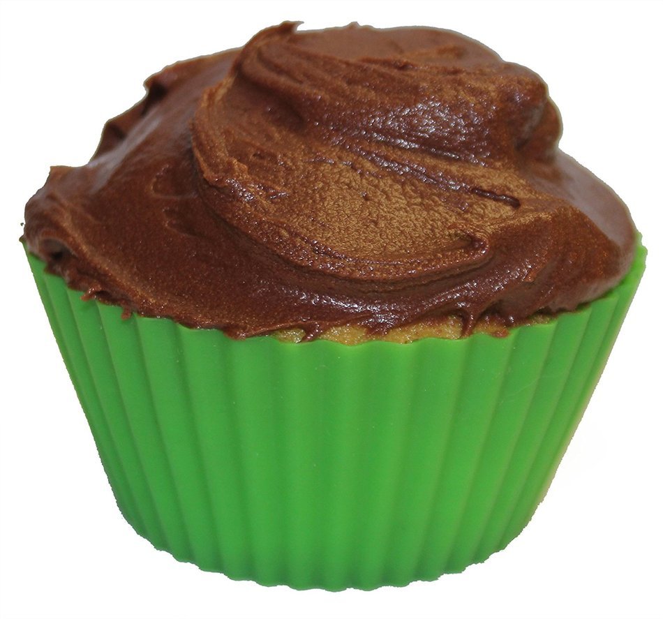 Green Baby Cakes Silicone Baking Cups/Cupcake Liners &ndash; Never Buy Paper Cups/Liners Again - Lifetime Guarantee! N2