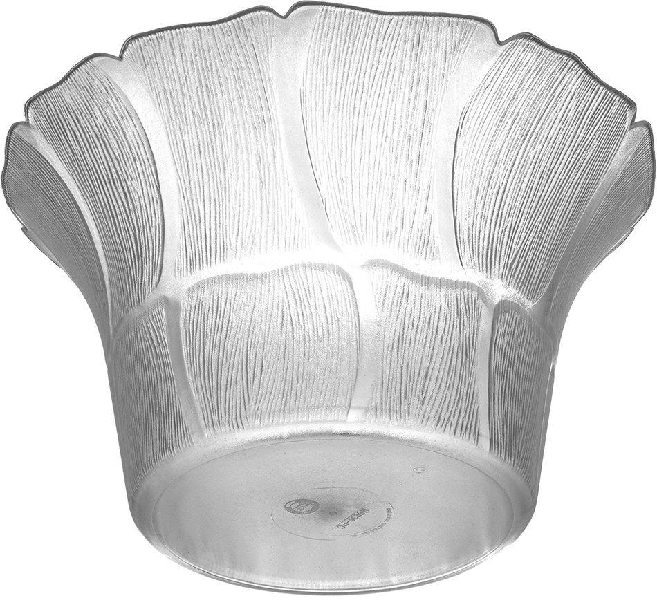 Carlisle 693107 Petal Mist Polycarbonate Bell Bowl, 3.4 qt. Capacity, 9.75 x 5.62", Clear (Case of 4) N4