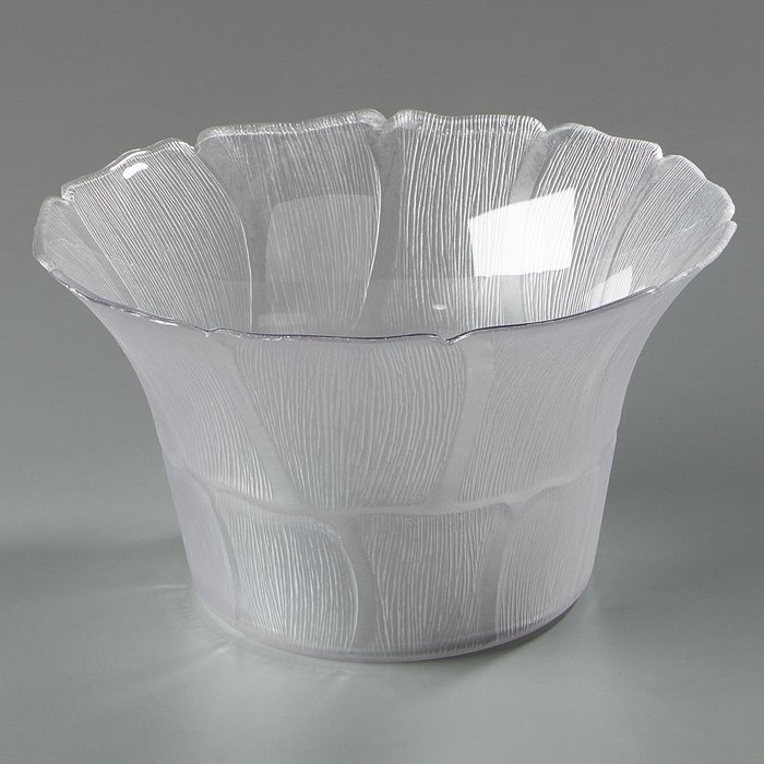 Carlisle 693107 Petal Mist Polycarbonate Bell Bowl, 3.4 qt. Capacity, 9.75 x 5.62", Clear (Case of 4) N5