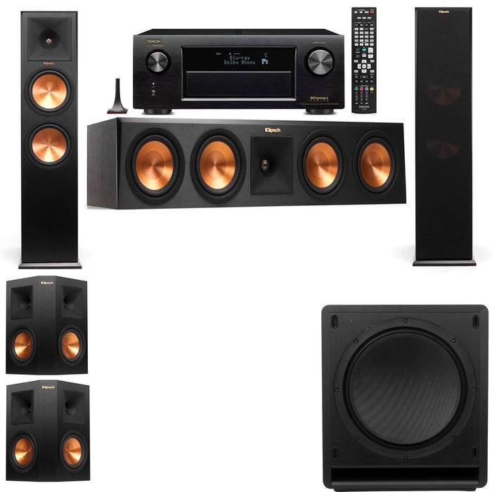Klipsch RP-280F Tower Speakers-SW-112-5.1-Denon AVR-X4100W