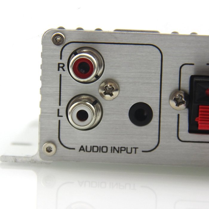 Digphone Silver Lepy LP-2020A 20WX2 Mini HIFI Stereo Audio Amplifier AMP With 13.5V 3A Power Supply N5