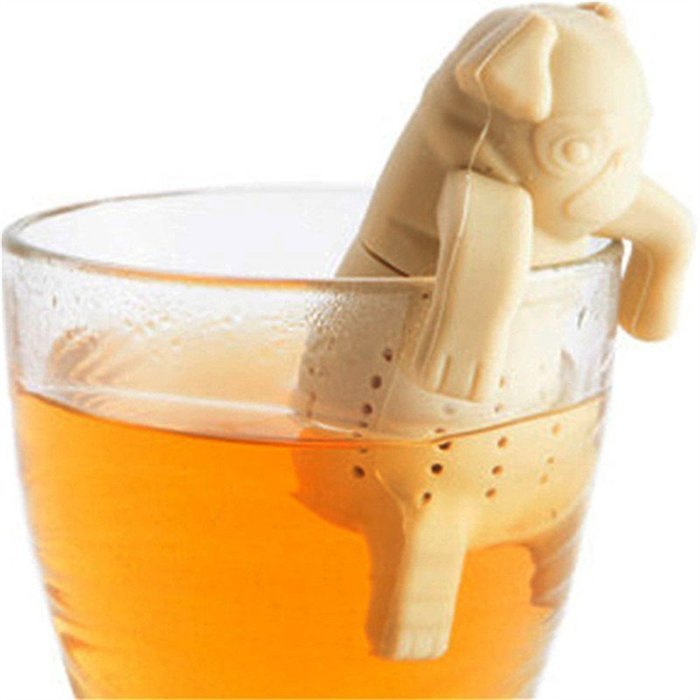 Cute Cattle Dog Animal Silicone Tea Creative Tea Filters Lovely Tea strainers N2