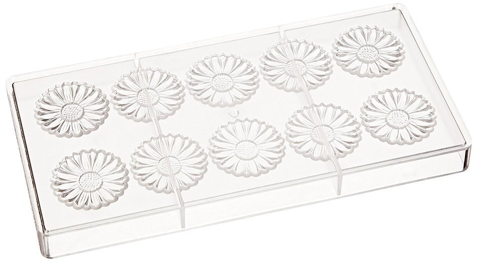 Fat Daddio's PCM-1731 24-Piece Daisy Flower Chocolate and Candy Mold Tray Set N2