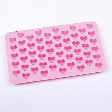 Y&XL&H 55 Holes Silicone Chocolate Ice Mold Heart Shape Silicone Cake Mould N3