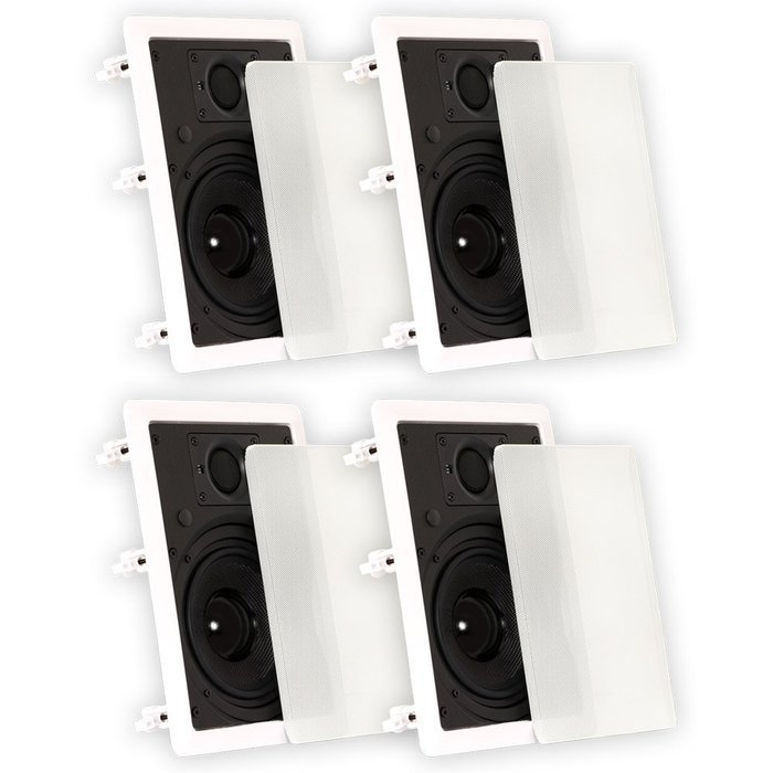 Theater Solutions TSS6W In Wall 6.5" Speakers Surround Sound Home Theater Deluxe 2 Pair Pack 2TSS6W