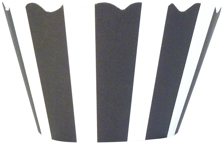 Bella Couture Audrey Stripes Cupcake Wrappers, Red/White N3
