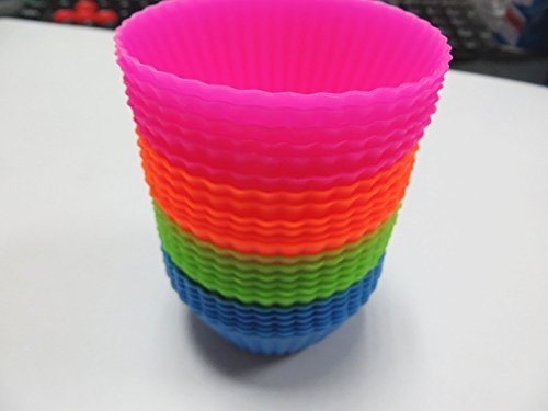 The Home Gourmet Silicone Baking Cups / Cupcake Liners - 24-Pack - Lifetime Guarantee N3