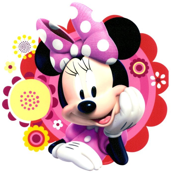 Whimsical Practicality Edible Icing Image for 1/4 Sized Sheet Cake, Minnie Mouse